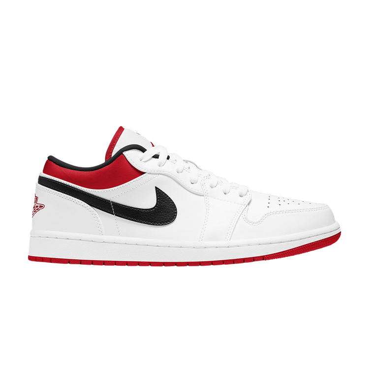 Air Jordan Air Jordan 1 Low White University Red Black - 553558-118