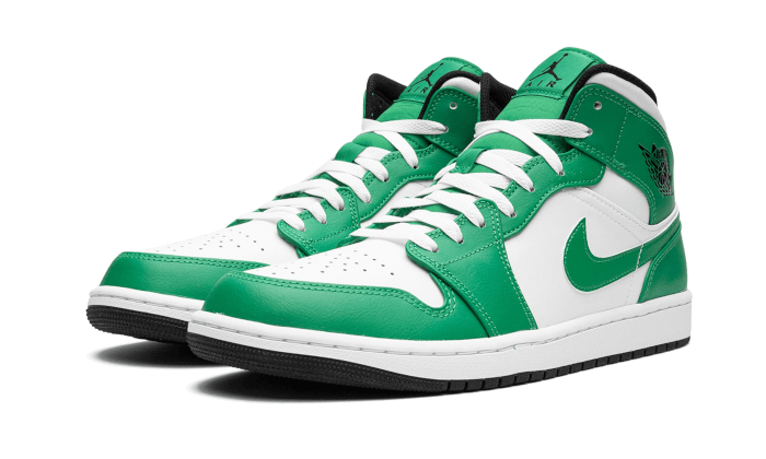 air-jordan-1-mid-lucky-green-raven-sneakers