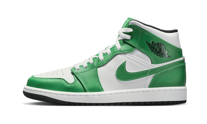 air-jordan-1-mid-lucky-green-raven-sneakers