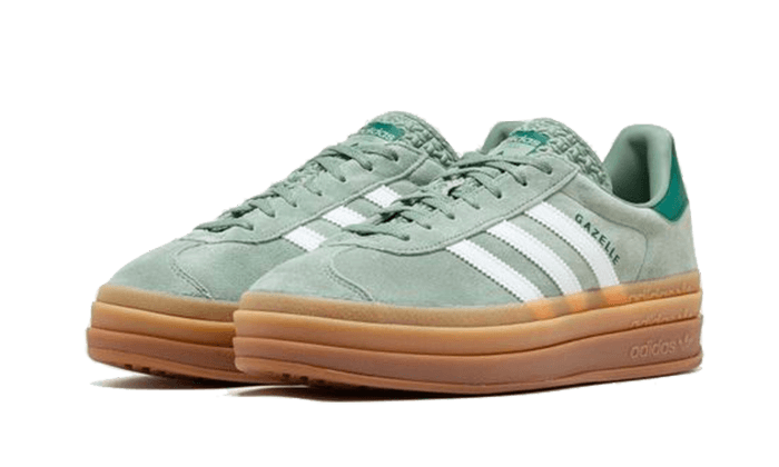 gazelle-bold-silver-green-raven-sneakers