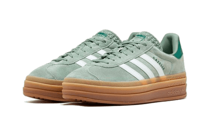 gazelle-bold-silver-green-raven-sneakers