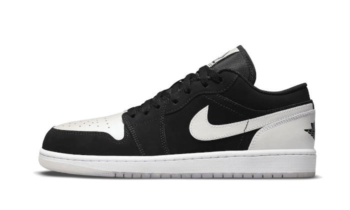 air-jordan-1-low-black-white-diamond-raven-sneakers