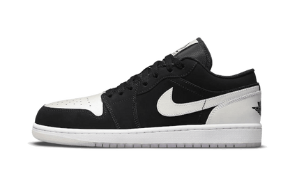 air-jordan-1-low-black-white-diamond-raven-sneakers