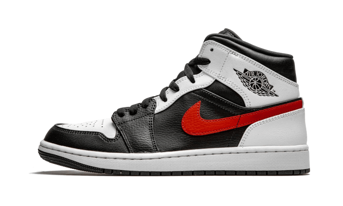 air-jordan-1-mid-black-chile-red-white-raven-sneakers