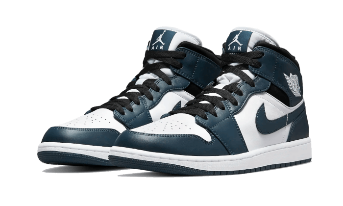 air-jordan-1-mid-dark-teal-raven-sneakers