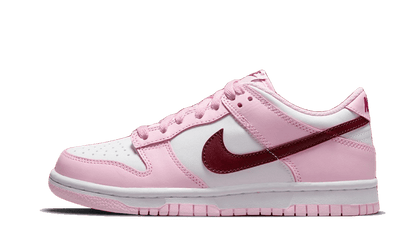 dunk-low-pink-red-white-raven-sneakers